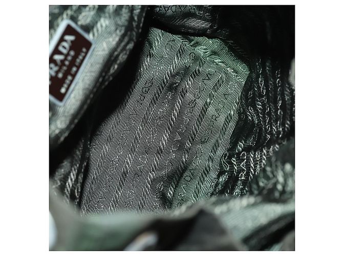 PRADA Backpack Nylon Khaki Silver Auth 147399 Silvery - view 11