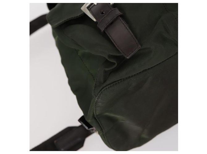 PRADA Backpack Nylon Khaki Silver Auth 147399 Silvery - view 17