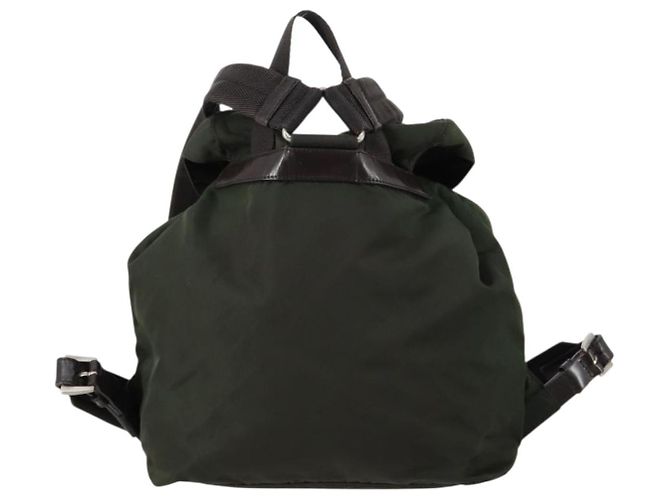 PRADA Backpack Nylon Khaki Silver Auth 147399 Silvery - view 2