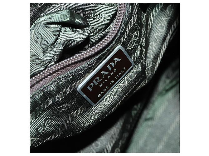 PRADA Backpack Nylon Khaki Silver Auth 147399 Silvery - view 21