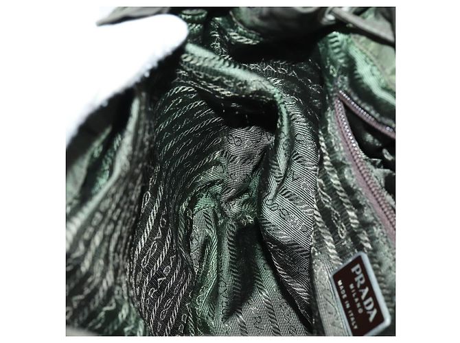 PRADA Backpack Nylon Khaki Silver Auth 147399 Silvery - view 23