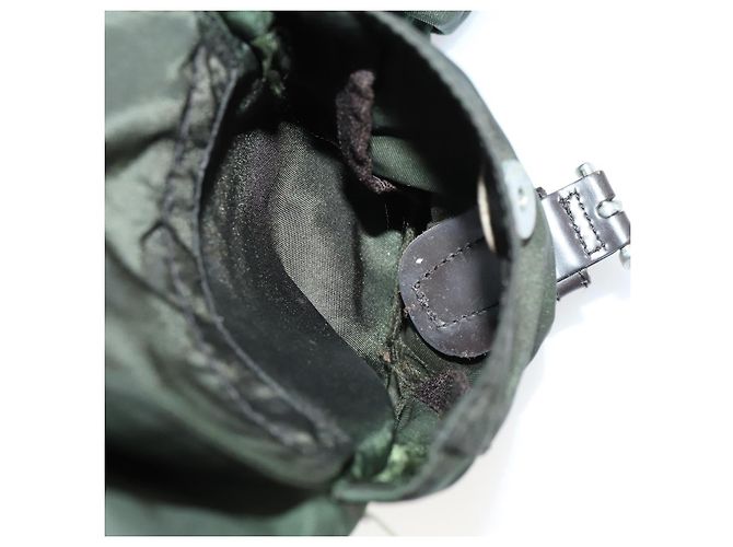 PRADA Backpack Nylon Khaki Silver Auth 147399 Silvery - view 25
