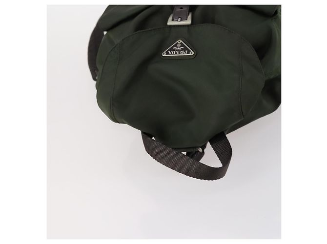 PRADA Backpack Nylon Khaki Silver Auth 147399 Silvery - view 6