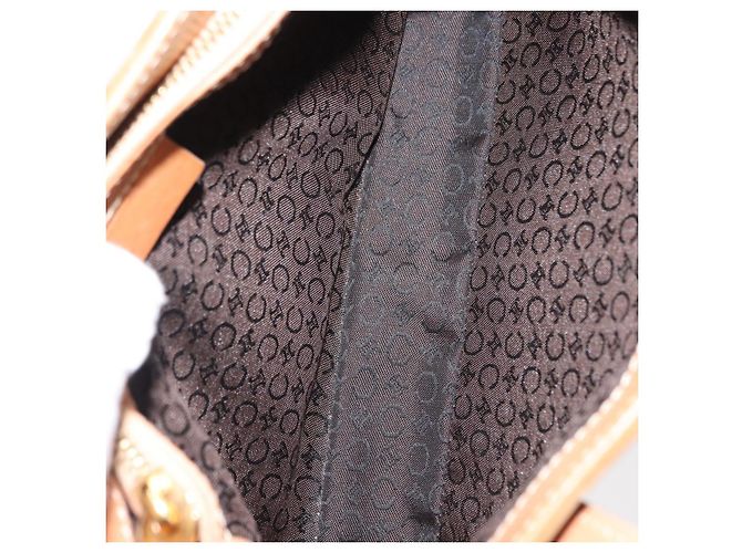 Céline CELINE C Macadam Canvas Handtasche aus Wildleder in Braun und Gold Auth 146684 Golden - Ansicht 11
