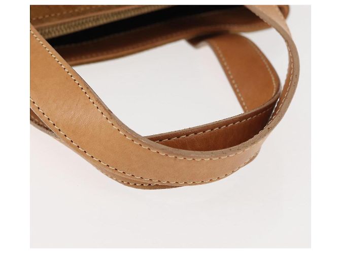 Céline CELINE C Macadam Canvas Handtasche aus Wildleder in Braun und Gold Auth 146684 Golden - Ansicht 7