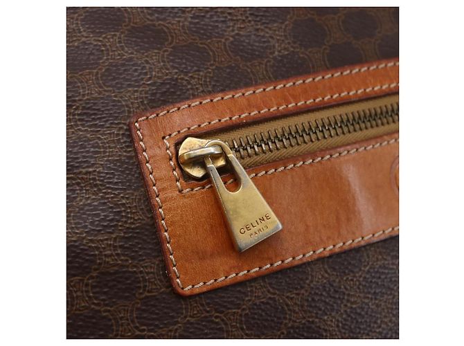 Céline Borsa tote in tela Macadam CELINE in pelle PVC marrone oro Auth ep11356 D'oro - vista 17