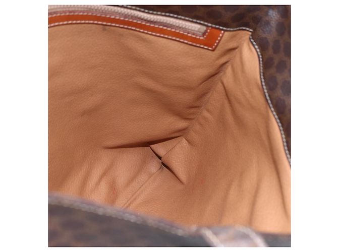 Céline Borsa tote in tela Macadam CELINE in pelle PVC marrone oro Auth ep11356 D'oro - vista 19