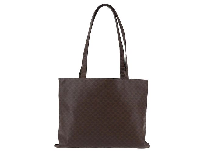 Céline Borsa tote in tela Macadam CELINE in pelle PVC marrone oro Auth ep11356 D'oro - vista 2