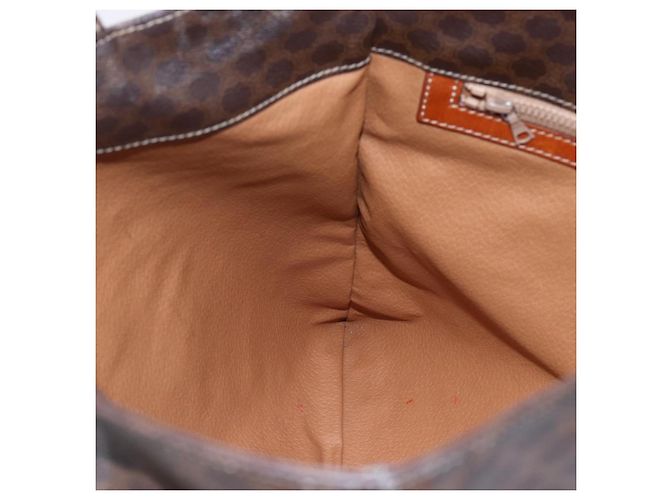 Céline Borsa tote in tela Macadam CELINE in pelle PVC marrone oro Auth ep11356 D'oro - vista 20