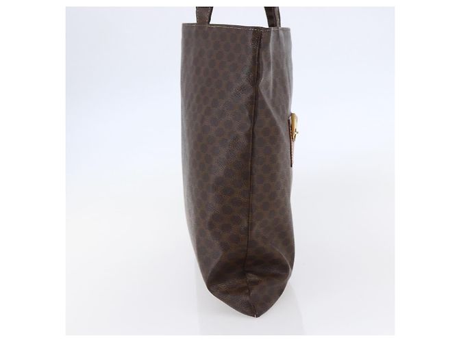 Céline Borsa tote in tela Macadam CELINE in pelle PVC marrone oro Auth ep11356 D'oro - vista 3