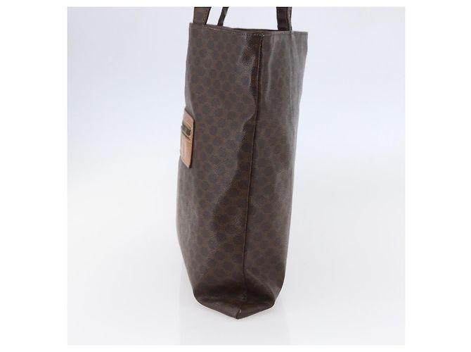 Céline Borsa tote in tela Macadam CELINE in pelle PVC marrone oro Auth ep11356 D'oro - vista 4