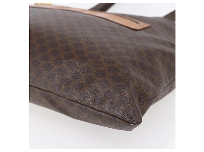 Céline Borsa tote in tela Macadam CELINE in pelle PVC marrone oro Auth ep11356 D'oro - vista 9