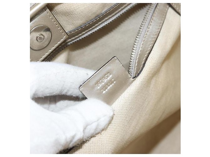 Borsa tote GG Implementation Gucci Argento 197953 Auth 146864 - vista 12