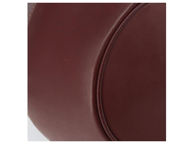 Cartier Borsa a Spalla Must Line in Pelle Bordeaux Auth ki6052 Bordò - vista 14