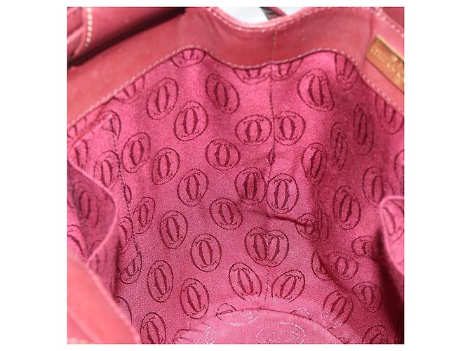 Cartier Borsa a Spalla Must Line in Pelle Bordeaux Auth ki6052 Bordò - vista 19