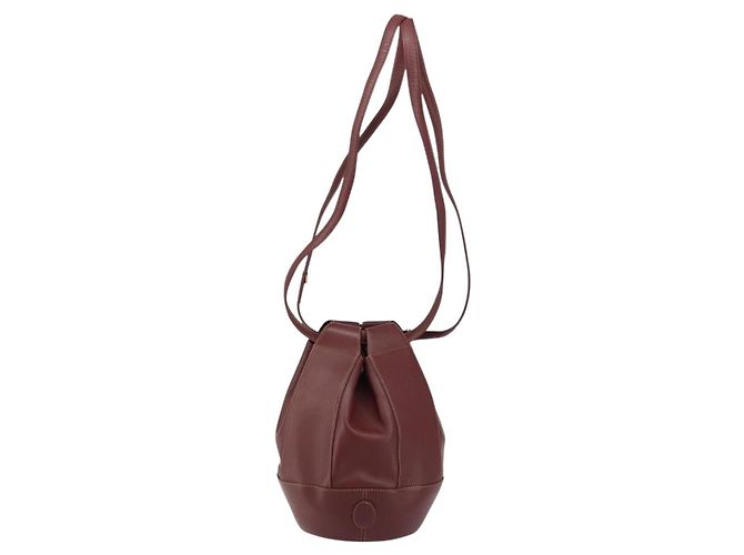 Cartier Borsa a Spalla Must Line in Pelle Bordeaux Auth ki6052 Bordò - vista 2