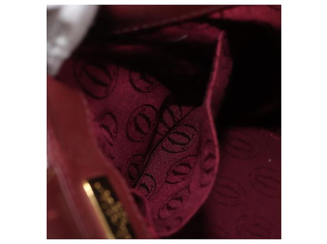 Cartier Borsa a Spalla Must Line in Pelle Bordeaux Auth ki6052 Bordò - vista 20