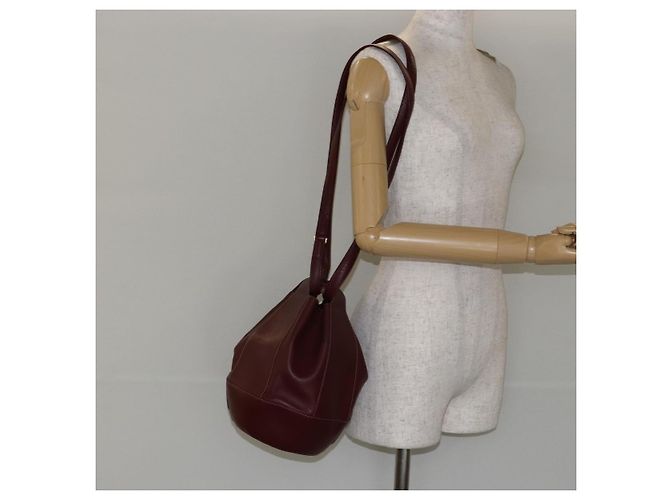 Cartier Borsa a Spalla Must Line in Pelle Bordeaux Auth ki6052 Bordò - vista 22