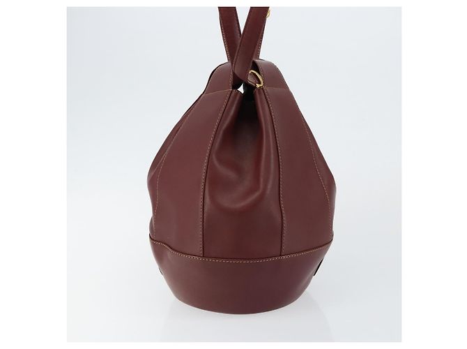 Cartier Borsa a Spalla Must Line in Pelle Bordeaux Auth ki6052 Bordò - vista 4