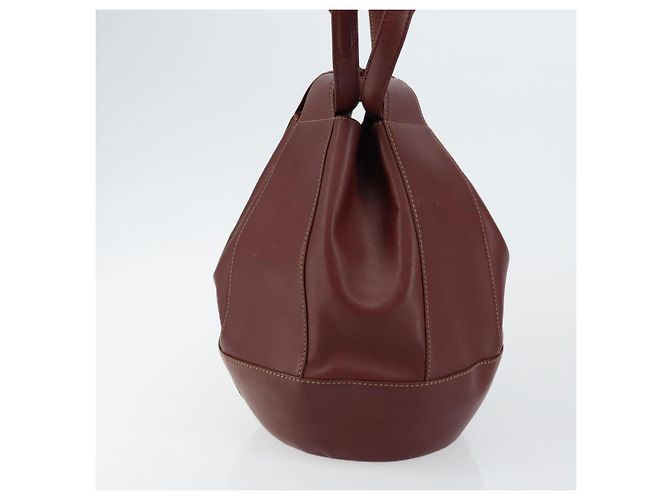 Cartier Borsa a Spalla Must Line in Pelle Bordeaux Auth ki6052 Bordò - vista 5