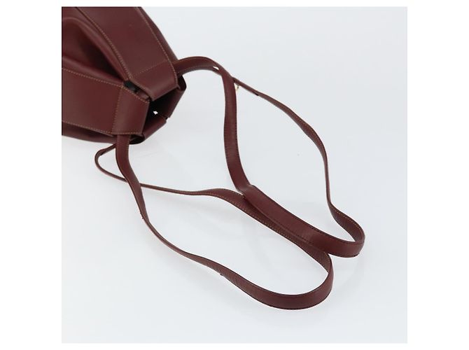 Cartier Borsa a Spalla Must Line in Pelle Bordeaux Auth ki6052 Bordò - vista 8