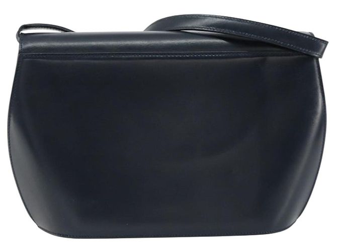 Bally Borsa a Spalla in Pelle Blu Navy Oro Auth BA7814 D'oro - vista 2