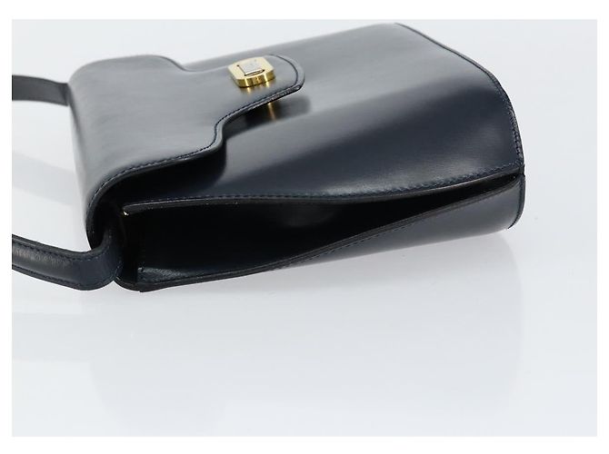 Bally Borsa a Spalla in Pelle Blu Navy Oro Auth BA7814 D'oro - vista 4