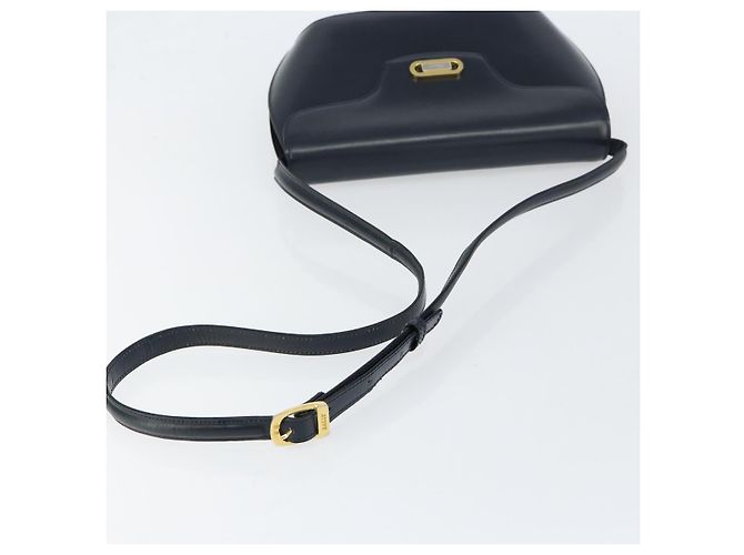 Bally Borsa a Spalla in Pelle Blu Navy Oro Auth BA7814 D'oro - vista 7