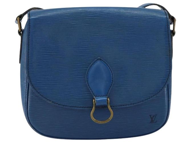 LOUIS VUITTON Borsa a Spalla Epi Saint Cloud GM Blu Toledo M52195 LV Auth BA7651 - vista 13