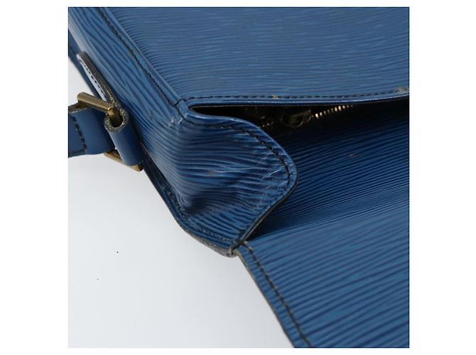 LOUIS VUITTON Borsa a Spalla Epi Saint Cloud GM Blu Toledo M52195 LV Auth BA7651 - vista 21