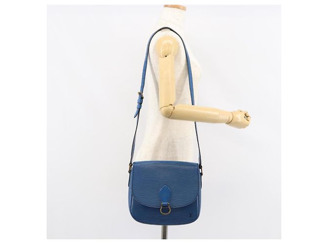 LOUIS VUITTON Borsa a Spalla Epi Saint Cloud GM Blu Toledo M52195 LV Auth BA7651 - vista 25