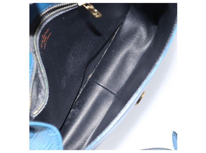 LOUIS VUITTON Borsa a Spalla Epi Saint Cloud GM Blu Toledo M52195 LV Auth BA7651 - vista 9