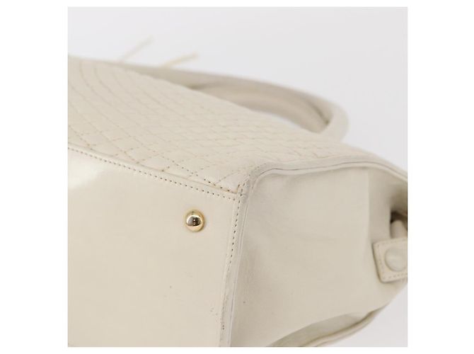 BALLY Borsa a mano in pelle bianca e oro Auth bs30959 Bianco D'oro - vista 14