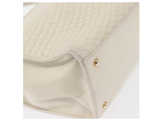 BALLY Borsa a mano in pelle bianca e oro Auth bs30959 Bianco D'oro - vista 15