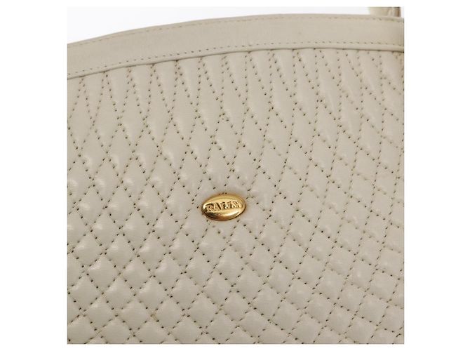 BALLY Borsa a mano in pelle bianca e oro Auth bs30959 Bianco D'oro - vista 17