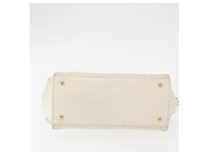 BALLY Borsa a mano in pelle bianca e oro Auth bs30959 Bianco D'oro - vista 5