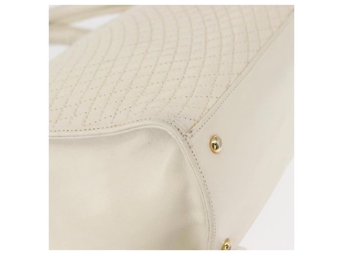 BALLY Borsa a mano in pelle bianca e oro Auth bs30959 Bianco D'oro - vista 9