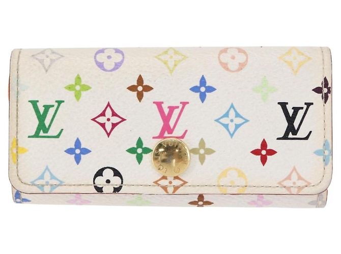 LOUIS VUITTON Monogram Multicolor Multicles 4 Key Case White M93731 Auth 153417 - view 13