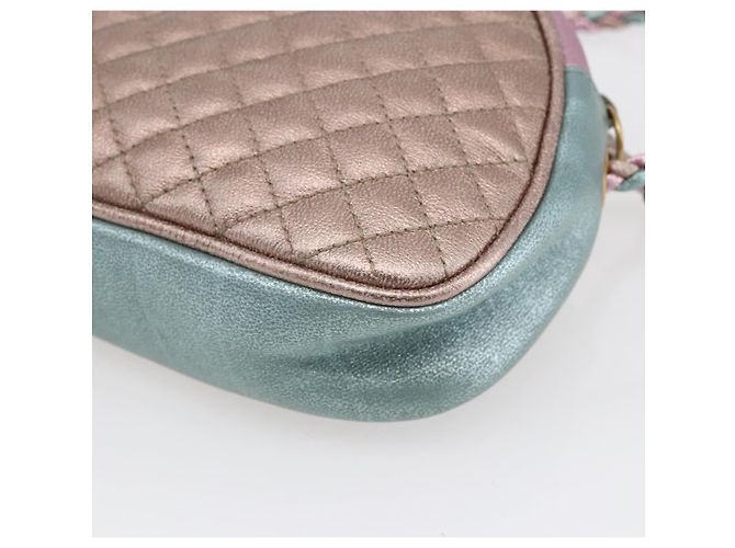 Bolso de Hombro GUCCI de Piel de Cordero Azul Claro Dorado 534951 Auth ka093 - vista 15