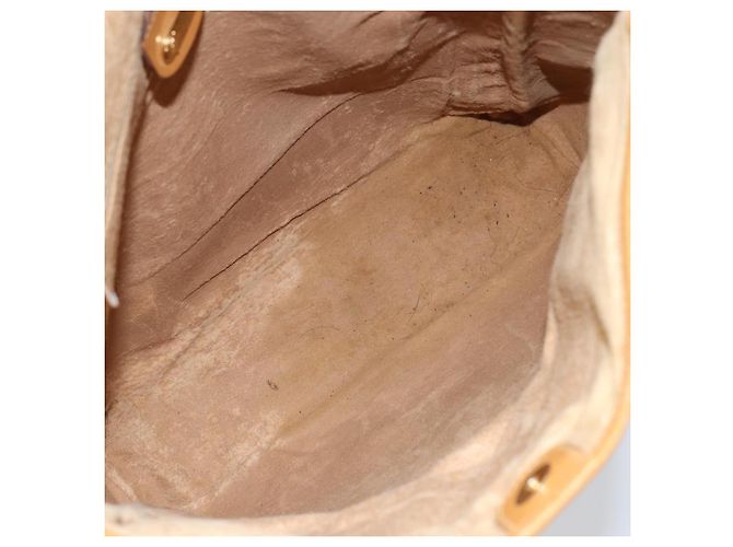 Gucci Borsa Tote Micro GG Supreme PVC Beige Oro Auth bs30935 D'oro - vista 10