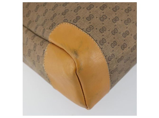 Gucci Borsa Tote Micro GG Supreme PVC Beige Oro Auth bs30935 D'oro - vista 14