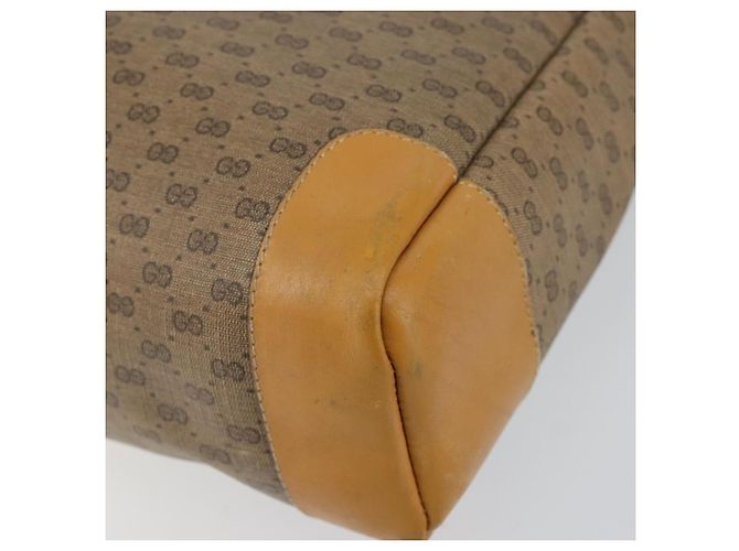 Gucci Borsa Tote Micro GG Supreme PVC Beige Oro Auth bs30935 D'oro - vista 15