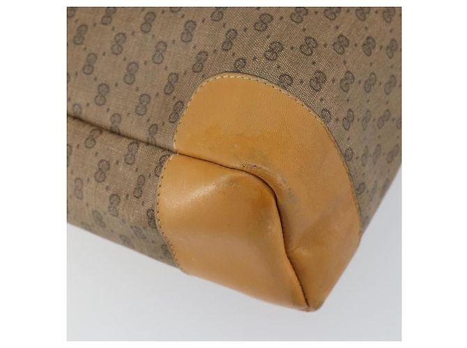 Gucci Borsa Tote Micro GG Supreme PVC Beige Oro Auth bs30935 D'oro - vista 16
