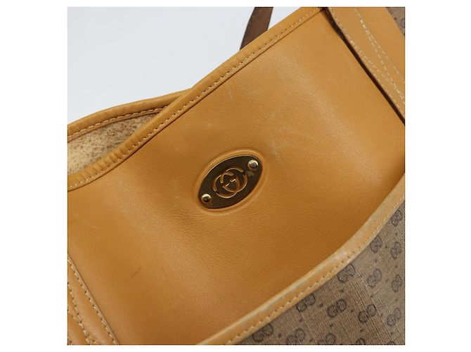 Gucci Borsa Tote Micro GG Supreme PVC Beige Oro Auth bs30935 D'oro - vista 17