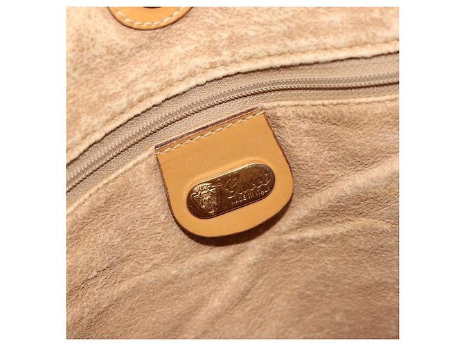 Gucci Borsa Tote Micro GG Supreme PVC Beige Oro Auth bs30935 D'oro - vista 18