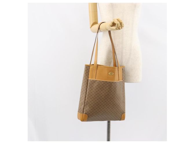 Gucci Borsa Tote Micro GG Supreme PVC Beige Oro Auth bs30935 D'oro - vista 23