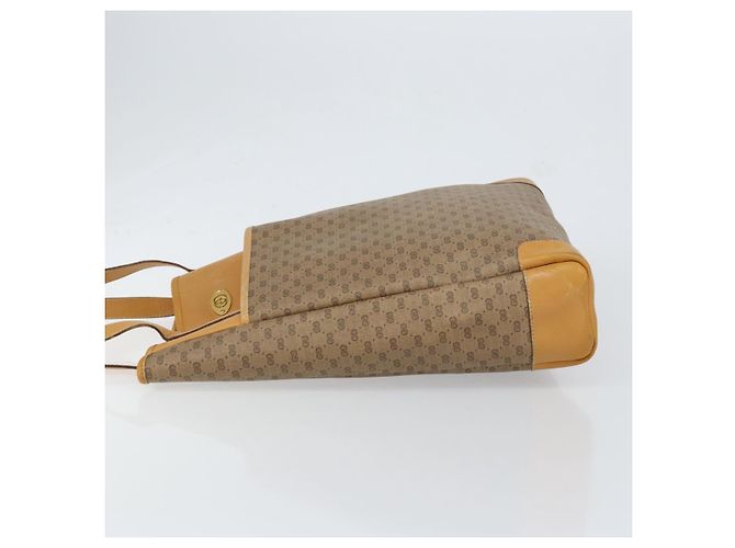 Gucci Borsa Tote Micro GG Supreme PVC Beige Oro Auth bs30935 D'oro - vista 4