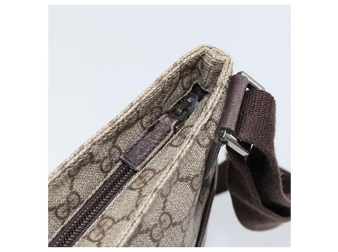 Gucci GG Supreme Schultertasche aus PVC-Leder Beige Silber 141198 Auth bs30937 - Ansicht 10