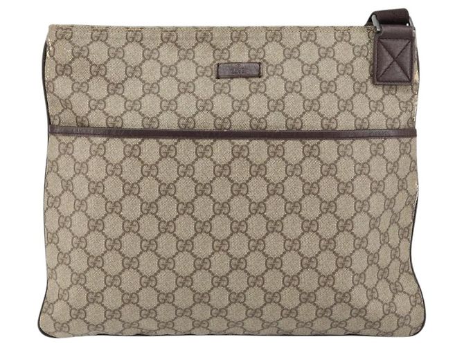 Gucci GG Supreme Schultertasche aus PVC-Leder Beige Silber 141198 Auth bs30937 - Ansicht 13