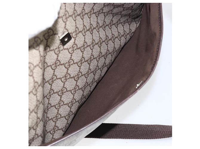 Gucci GG Supreme Schultertasche aus PVC-Leder Beige Silber 141198 Auth bs30937 - Ansicht 24